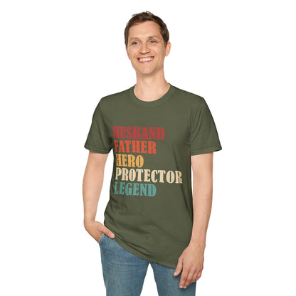 Husband Father Hero Protector Legend T-Shirt