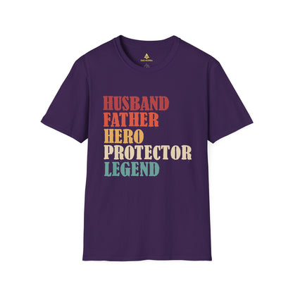 Husband Father Hero Protector Legend T-Shirt