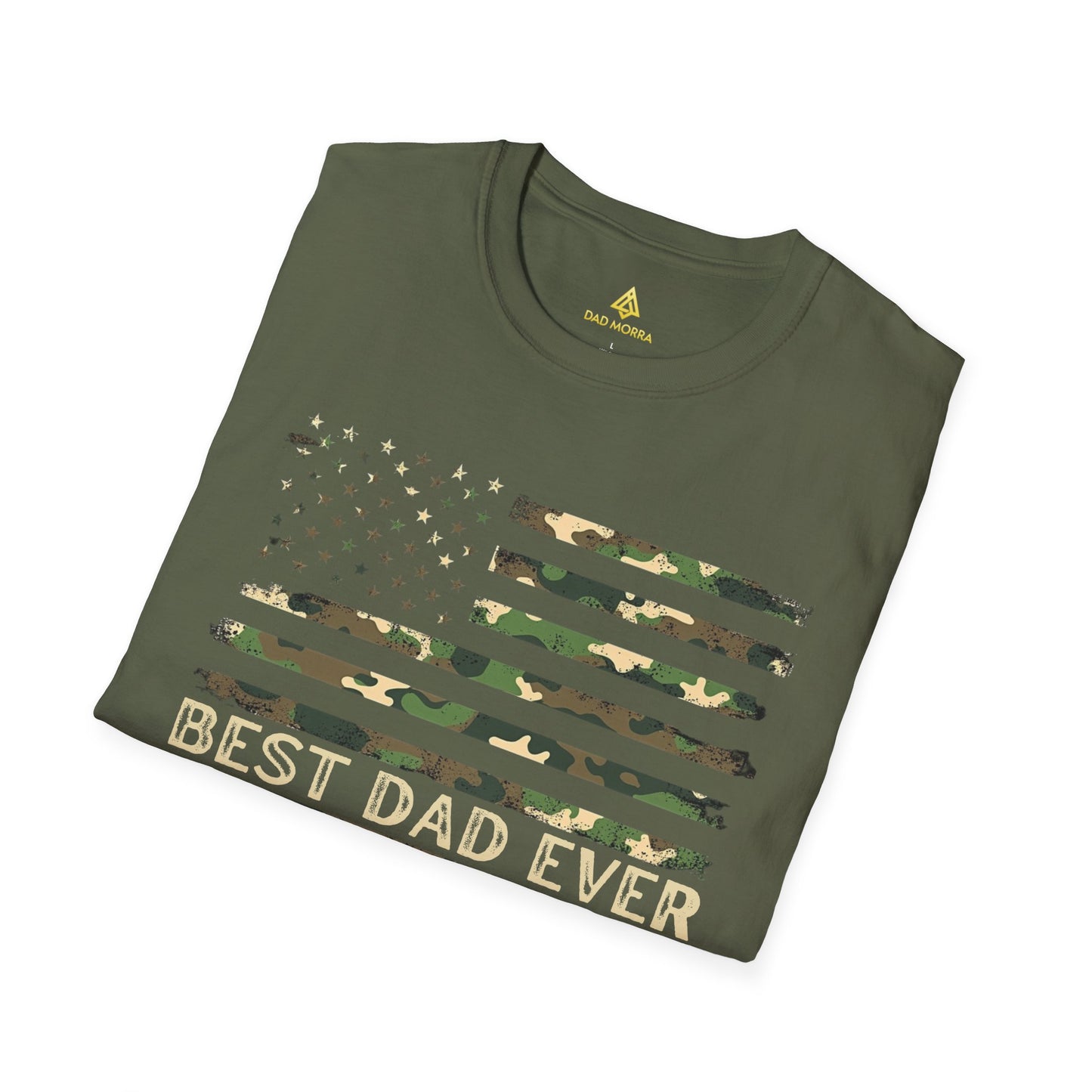 Best Dad Ever Camo American Flag T-Shirt