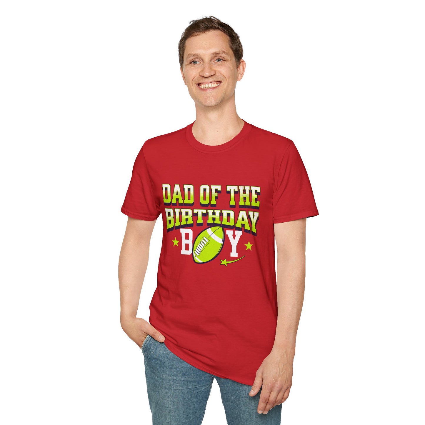 Dad Of The Birthday Boy Football T-Shirt