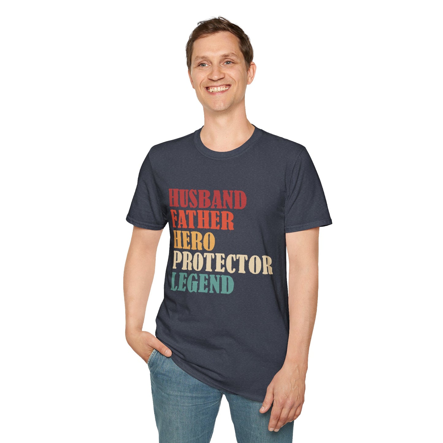 Husband Father Hero Protector Legend T-Shirt