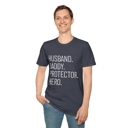 Husband Daddy Protector Hero T-Shirt